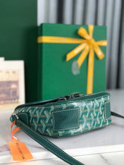 GRAND BLEU 16 IN GREEN GOYARDINE CANVAS AND LAMBSKIN