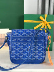 GRAND BLEU 16 IN SAPPHIRE BLUE GOYARDINE CANVAS AND LAMBSKIN