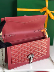 DUCHESSE MARIE-CAROLINE BAG 25 IN RED GOYARDINE CANVAS AND SMOOTH CALFSKIN