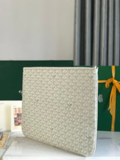 SÉNAT MGM POUCH 40 IN WHITE GOYARDINE CANVAS