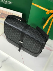 BELVEDERE MM BAG 28 IN BLACK GOYARDINE CANVAS AND CALFSKIN