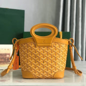 GOYA 26S BELUGA MINI BAG 23MM IN HONEY YELLOW GOYARDINE CANVAS AND CALFSKIN