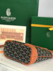 GOYA 26S BELUGA MINI BAG 23MM IN BROWN GOYARDINE CANVAS AND CALFSKIN