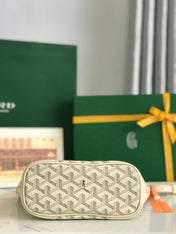 GOYA 26S BELUGA MINI BAG 23MM IN IVORY WHITE GOYARDINE CANVAS AND CALFSKIN