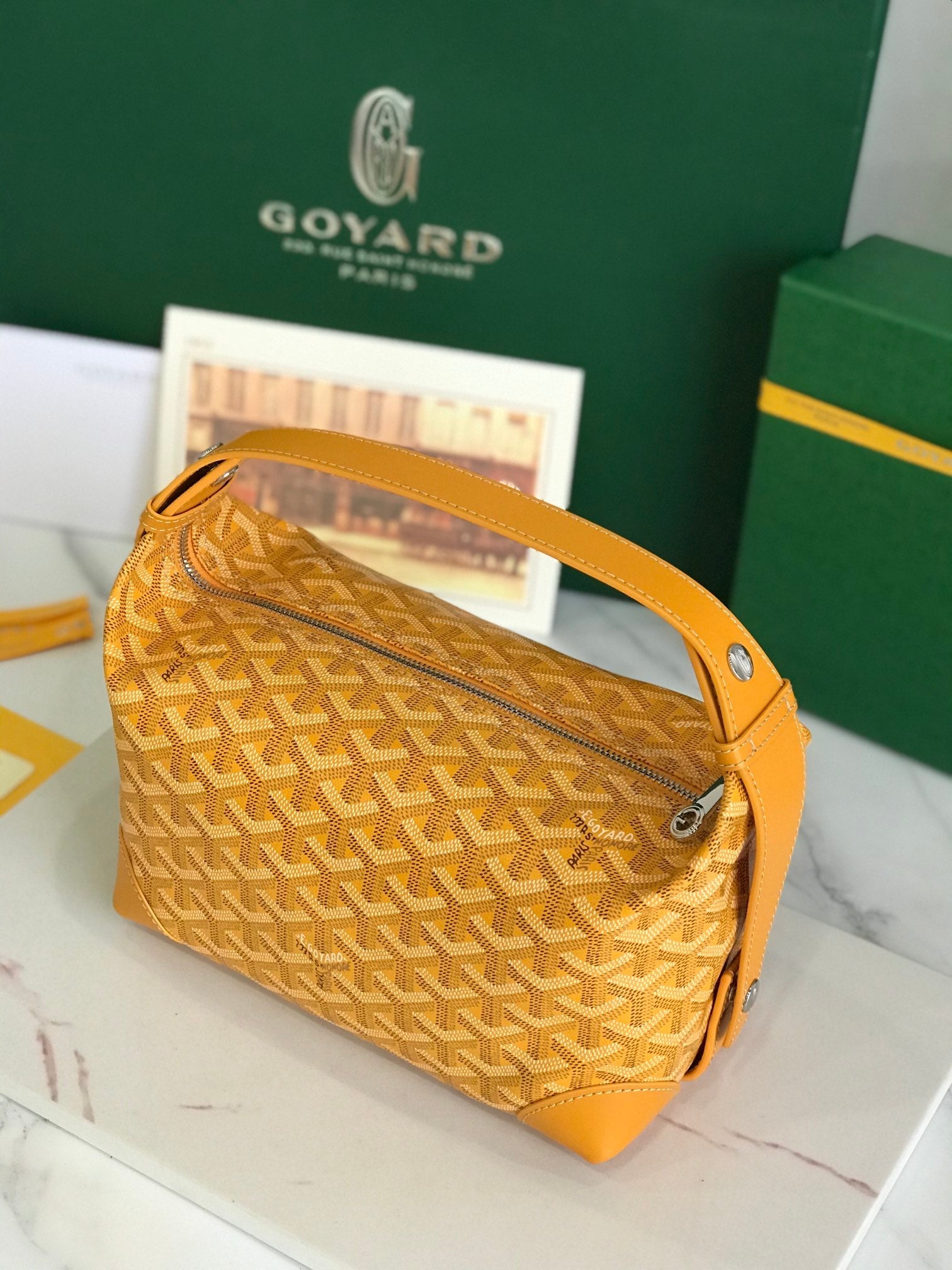 GOYA 26S BOEING 25MM IN HONEY YELLOW GOYARDINE CANVAS AND CALFSKIN
