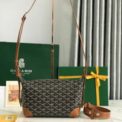GOYA 26S BOEING 25MM IN BROWN GOYARDINE CANVAS AND CALFSKIN