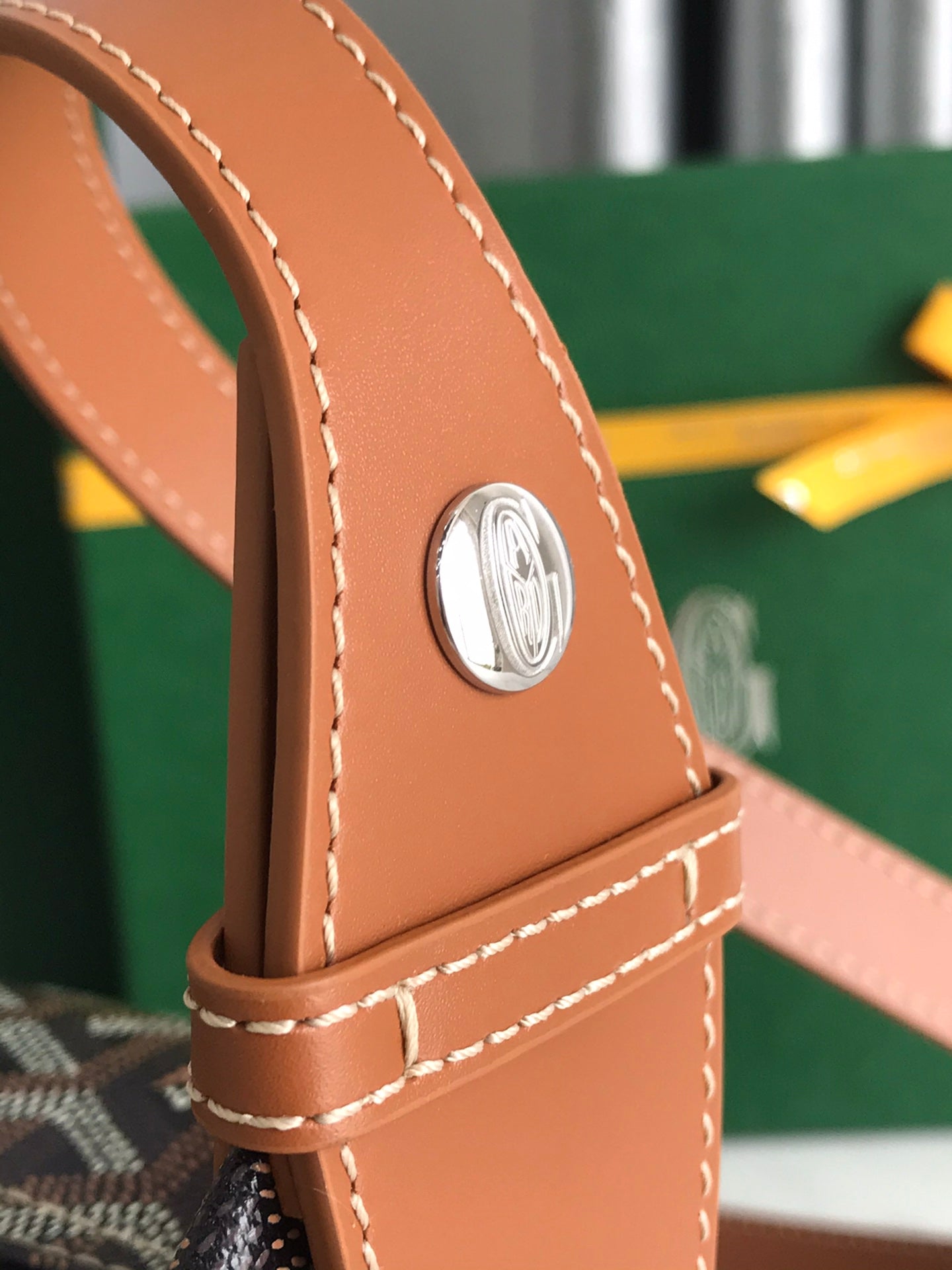 GOYA 26S BOEING 25MM IN BROWN GOYARDINE CANVAS AND CALFSKIN