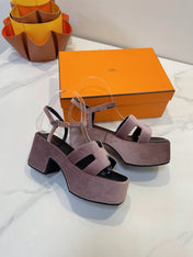 JAM 30 SANDAL IN ROSY BROWN VELVET