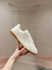 GUCCI 26S SNEAKERS IN WHITE CALFSKIN WITH LOGO