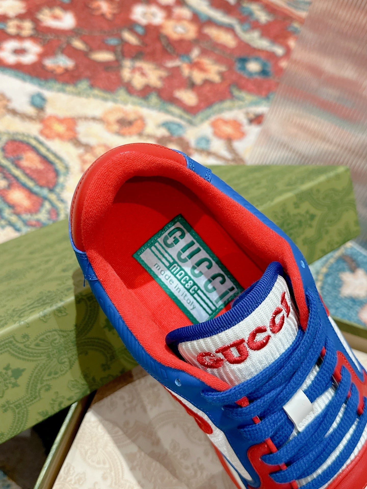 GUCCI 26S SNEAKERS IN MULTICOLOR CALFSKIN