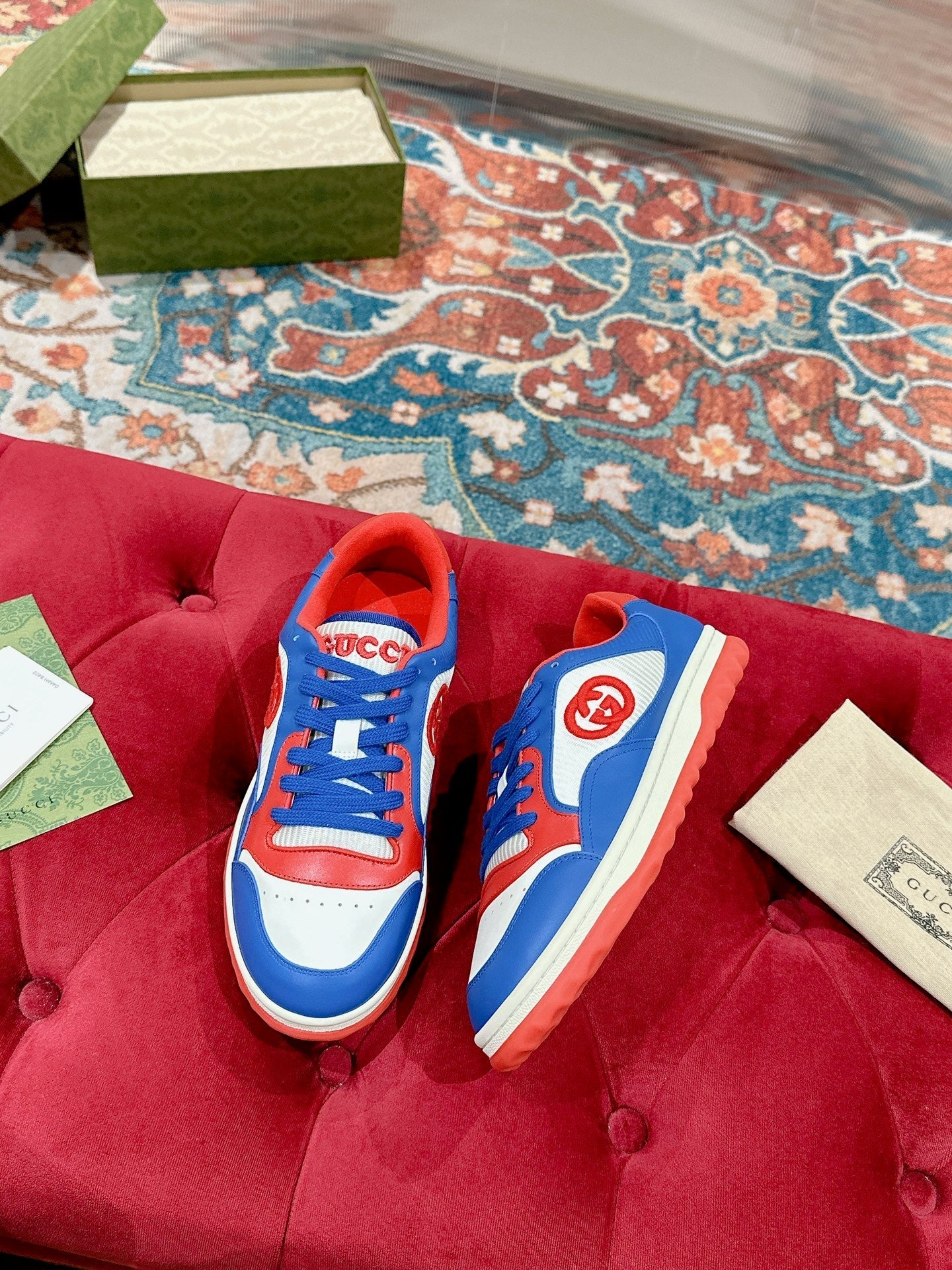 GUCCI 26S SNEAKERS IN MULTICOLOR CALFSKIN