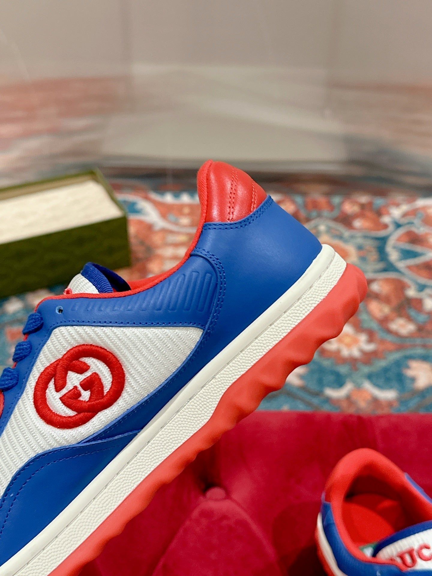 GUCCI 26S SNEAKERS IN MULTICOLOR CALFSKIN