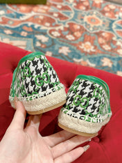 GG ESPADRILLE LOAFER GREEN CANVAS