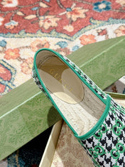 GG ESPADRILLE LOAFER GREEN CANVAS