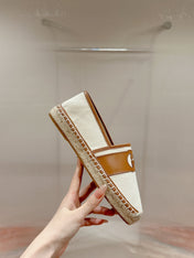 GG ESPADRILLES SLIP - ON WHITE CANVAS