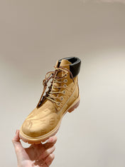 LV X TIMBERLAND ANKLE BOOT IN TORTILLA BROWN MONOGRAM SUEDE