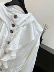 CHANEL 25S HOODED JACKET WITH LACE TRIM 409