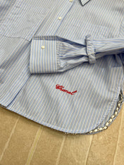 CHANEL 25S STRIPED-COLLAR SHIRT 620422