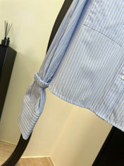 CHANEL 25S STRIPED-COLLAR SHIRT 620422