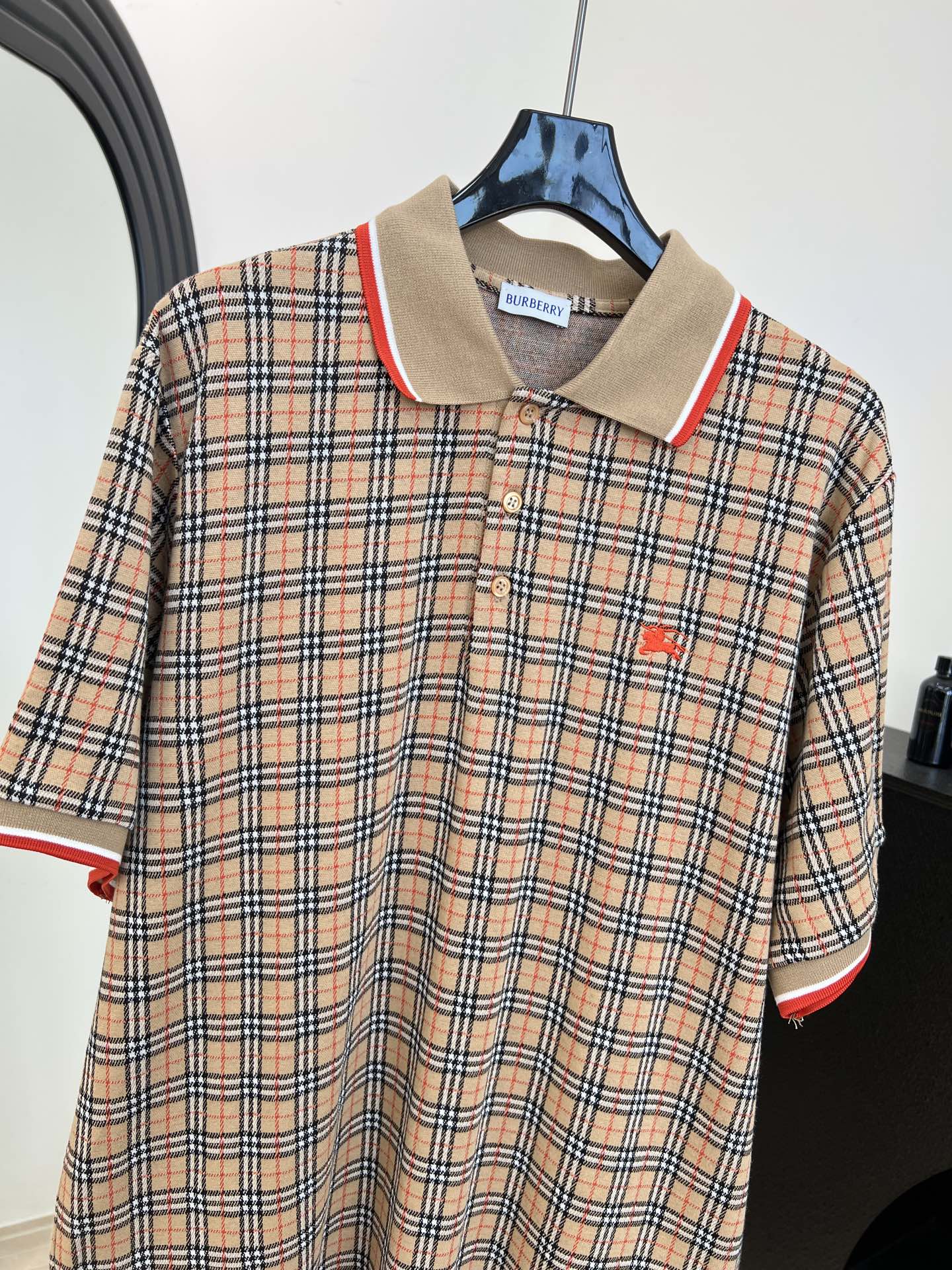 BURBERRY 26S SHORT-SLEEVE KNIT POLO SHIRT 425