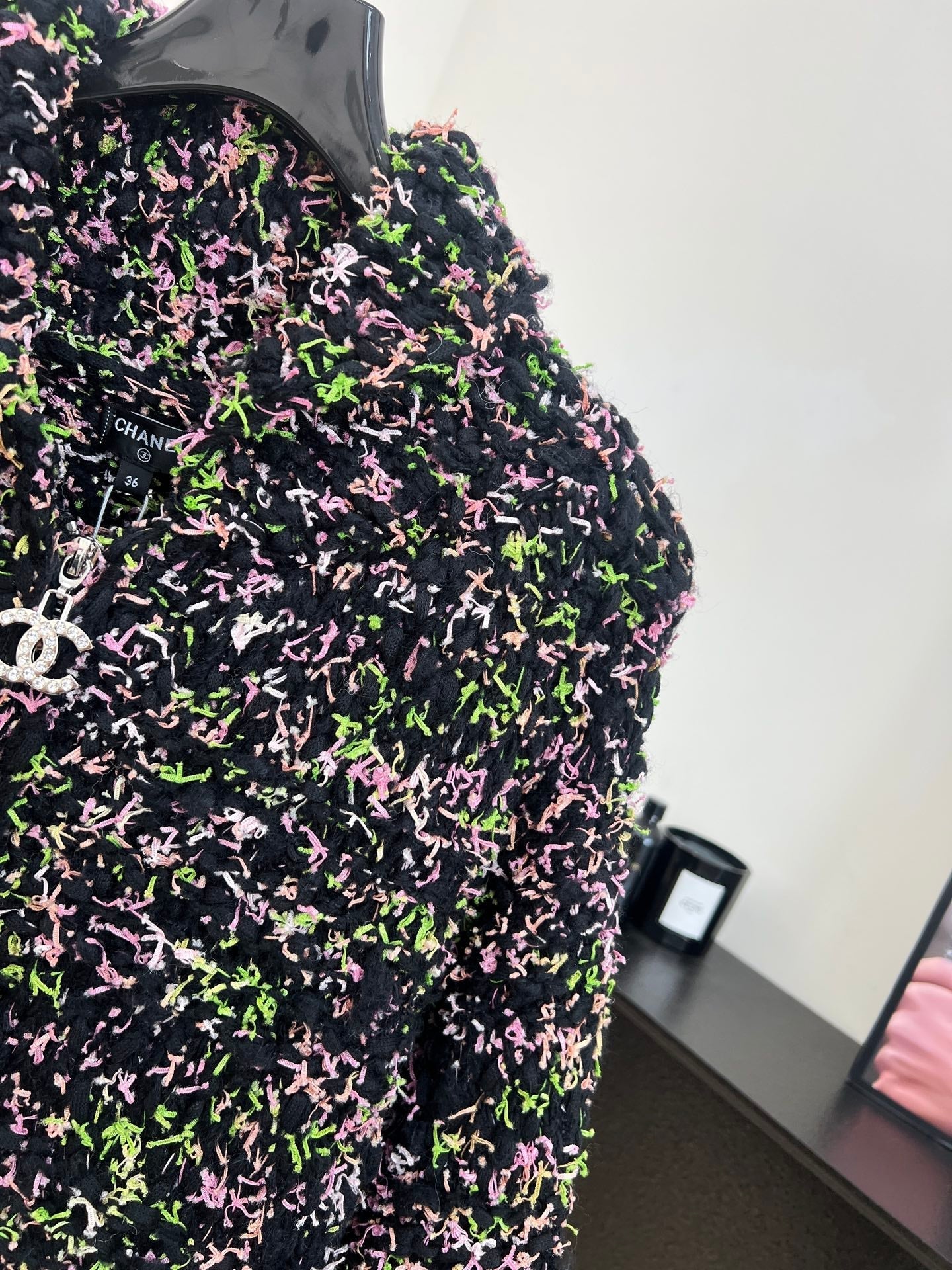 CHANEL 26S PRINTED KNIT JACKET 955