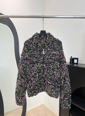 CHANEL 26S PRINTED KNIT JACKET 955
