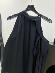 VALENTINO 26S SLEEVELESS TIE-NECK BLOUSE 459