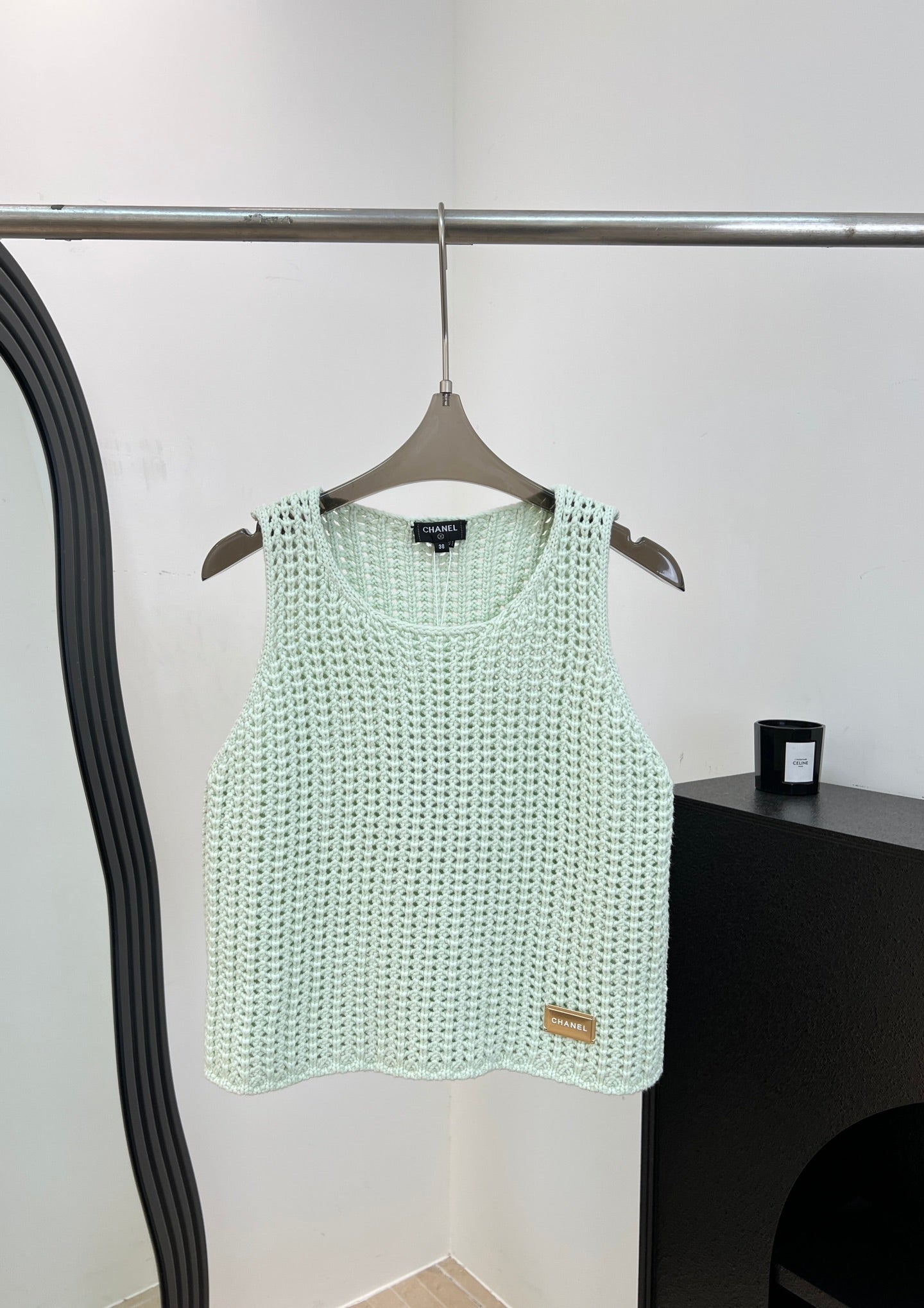 CHANEL 26S SLEEVELESS KNIT TOP 1496
