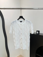 CHANEL 26S SHORT-SLEEVE KNIT T-SHIRT 1414
