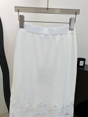 CHANEL 26S LACE HEM MIDI SKIRT 1314