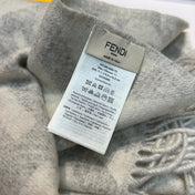 FF 170 CM SCARF IN DOVE GREY WOOL AND CASHMERE