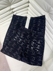 DENIM CC LOGO BLACK JEANS