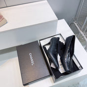 CHANEL 26S HIGH HEELS 100 MM IN BLACK CROCODILE-EMBOSSED CALFSKIN