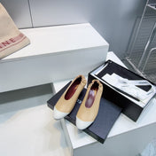 CHANEL 26S COLOR-BLOCK HIGH HEELS 45 MM IN BEIGE LAMBSKIN