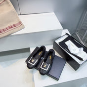 CHANEL 26S BALLERINA FLATS IN BLACK WITH WHITE TRIM LAMBSKIN
