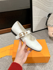 MARY JANE SHOES IN WHITE SHEEPSKIN