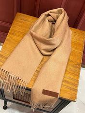 SCARF 180 CM IN MEDIUM BROWN CASHMERE 396482