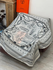 HERMES 25S SCARF 140 IN CASHMERE SILK 727316