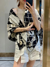 CHANEL 25S SCARF 110 IN CASHMERE SILK 730603