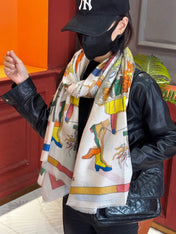 HERMES 25S SCARF 200 IN SILK 856443