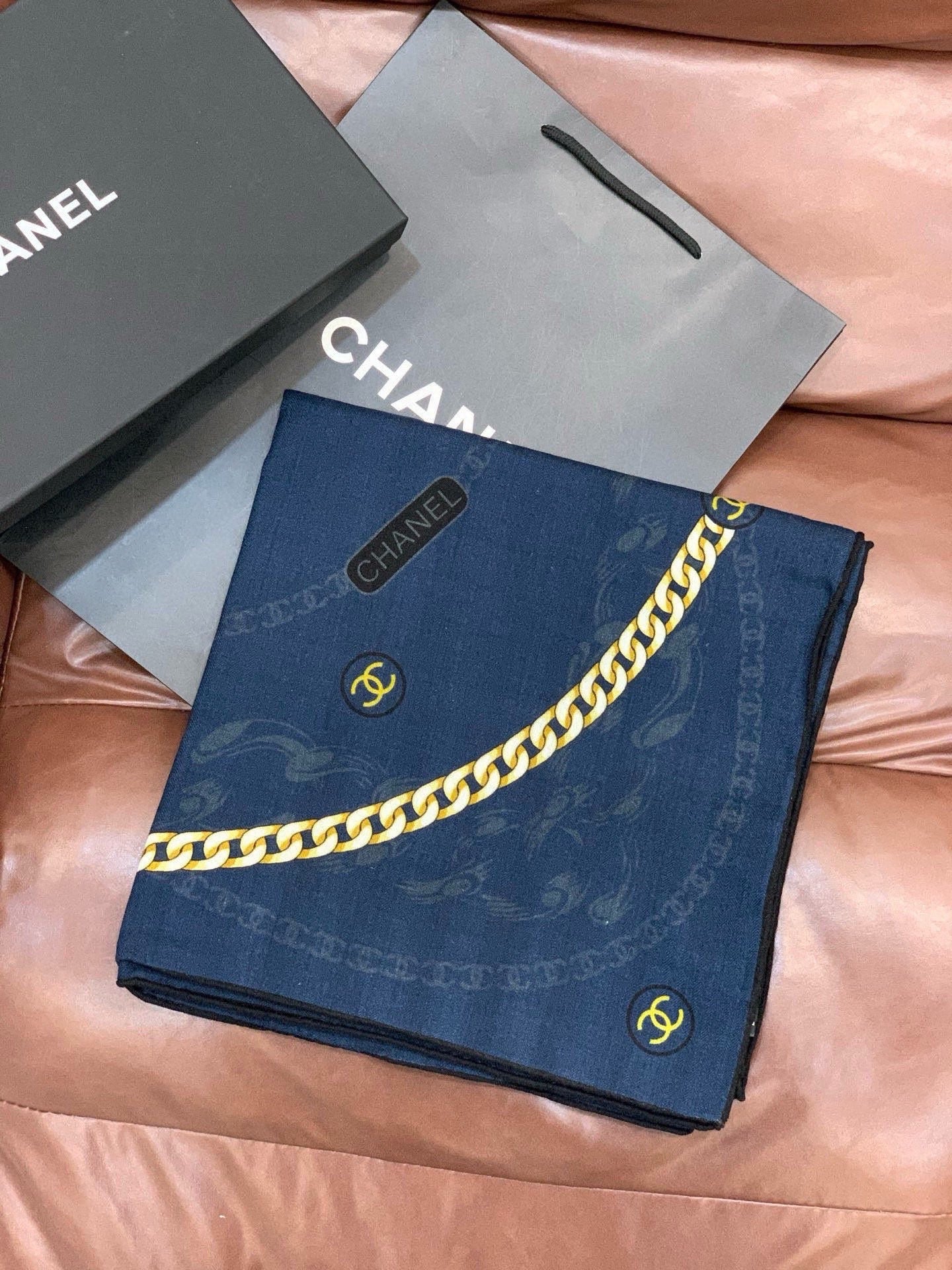 CHANEL 26S SCARF 135 IN CASHMERE AND SILK 281153