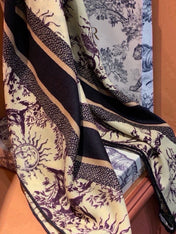 DIOR 26S SCARF 135 IN CASHMERE AND SILK 433865