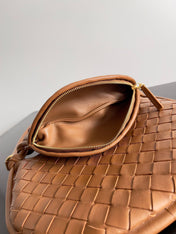 SMALL GEMELLI 24 IN BRONZE BROWN LAMBSKIN