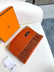 SCARF 190 CM IN RUST ORANGE MIX LIGHT YELLOW CASHMERE 370396