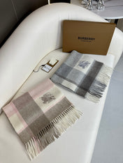 SCARF 180 CM IN LIGHT PINK MIX DESERT BROWN CASHMERE 408503