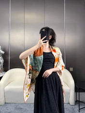 HERMES 25S SCARF 135 IN SILK AND CASHMERE 735831