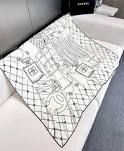 CHANEL 25S SCARF 140 IN CASHMERE SILK 727347