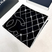 CHANEL 25S SCARF 140 IN CASHMERE SILK 727348