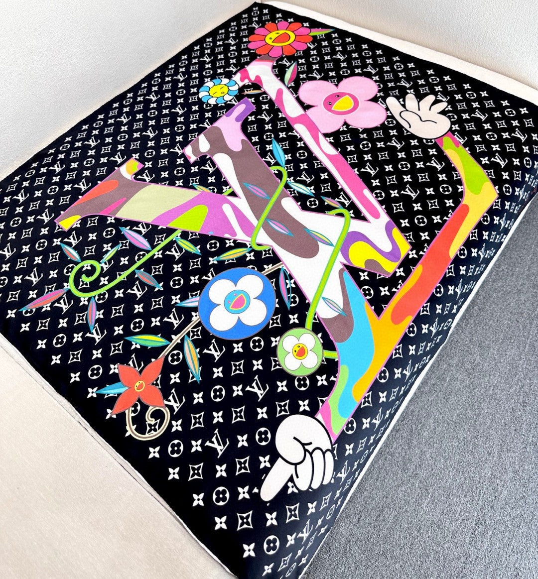 LV SCARF 90 CM IN SILK 733947