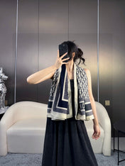 DIOR SCARF 140 CM IN CASHMERE-SILK BLEND 699256